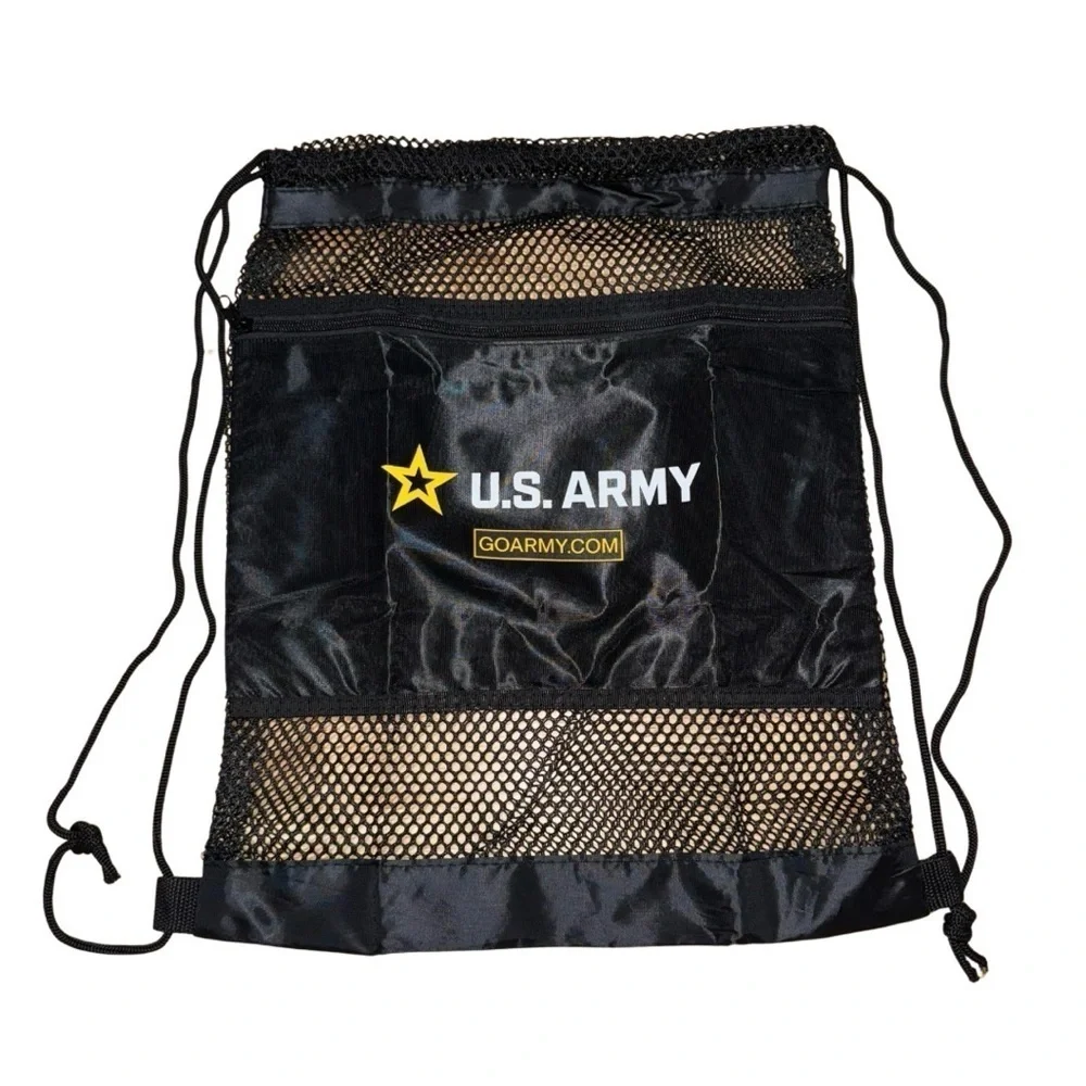 U.S. Army Black Backpack with Drawstring Closure NWOT